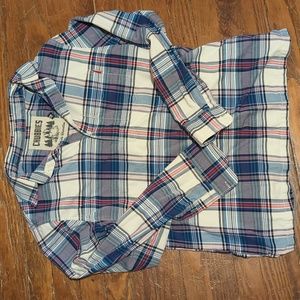 Chubbies flex flannel pull on blue white red